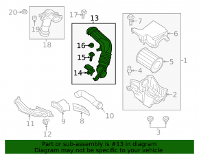 Map sensor housing Ford Escape MK3 13-13 2.0