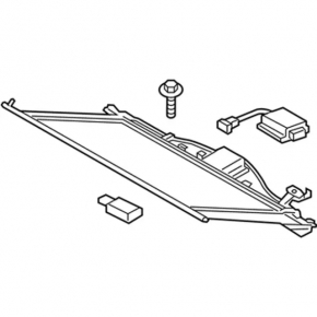 Lincoln MKZ 17-20 black rear window shade with unit