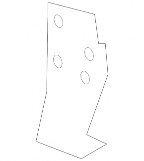 Rear Bumper Bracket Lower Right Nissan Rogue 14-20