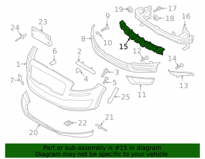 Lincoln Nautilus Front Bumper Absorber 19-23 OEM