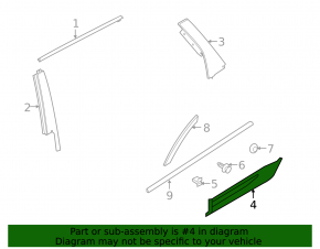 Lower rear right door trim for Land Rover Range Rover Evoque 12-18