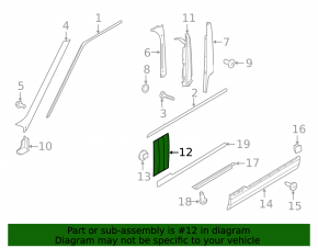 Front left door trim for Land Rover Range Rover 18-21