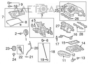 Collector intake lower part Lexus RX450h 16-22