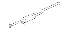 Exhaust line middle part Honda Accord 13-17 3.5