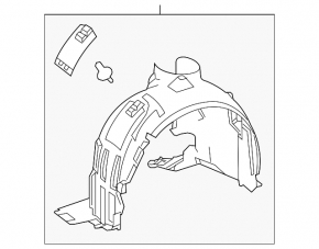 Front right mudguard Mercedes CLA 14-19