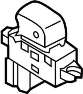 Nissan Versa 12-19 USA black rear left window lifter manual