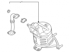 Exhaust manifold with catalytic converter Kia Sportage 23-25 2.5 with EGR valve tube