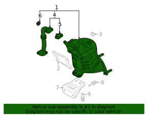 Exhaust manifold with catalytic converter Kia Sportage 23-25 2.5 with EGR valve tube