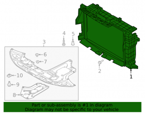 Radiator deflector Hyundai Palisade 20-22