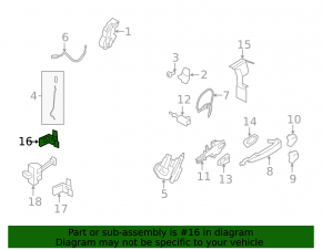 Door hinge upper front left BMW X5 F15 14-18