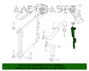 Radiator deflector right Dodge Durango 11-12 3.6, 5.7