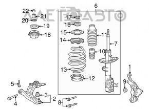 Front shock absorber support left Honda CRZ 11-16