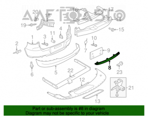 Left rear bumper reflector for VW Tiguan 2018