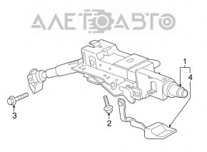 Steering column with cardan shaft VW Tiguan 09-17 for Start/Stop, without block