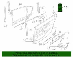 Rear left window lift control BMW 7 G12 16-22 with 2 additional buttons