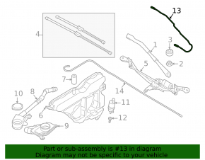 Windshield washer nozzles left BMW 3 G20 19- with hose