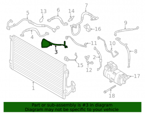 Air conditioning pipe BMW i3 14-17 without heat pump