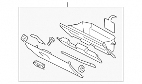 Glove box, glove compartment Subaru Forester 14-18 SJ black