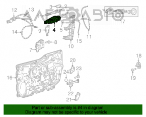 Chrysler 200 15-17 Front Left Door Handle Mechanism