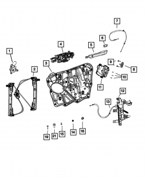 Front left door lock for Jeep Grand Cherokee WL 21-25
