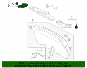 Trunk door trim right Mitsubishi Eclipse Cross 18-20