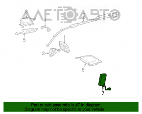Toyota Highlander 14-19 front right seat airbag