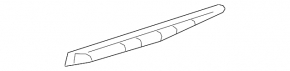 Rear bumper grille right Audi Q5 80A 18- structure, chrome OEM