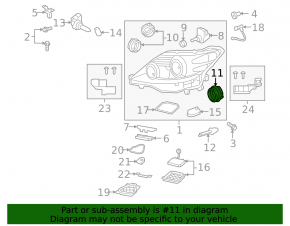 Lexus LS460 Headlight Bulb Cover 07-12