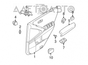 Rear right door panel for Nissan Murano z51 09-14