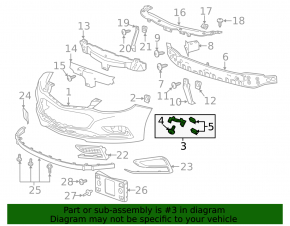 Front bumper mount left Chevrolet Cruze 16- SIGNEDA
