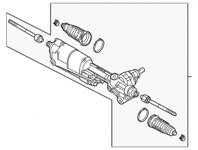 Steering rack for Audi Q5 8R 13-17, EPS, without steering rods