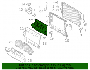 Radiator deflector Porsche Cayenne 958 11-14