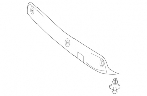 Lower trunk lid trim for Mercedes W213 E 21-23, black