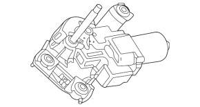 Rear wiper linkage with motor for Mercedes H247 GLA 20-26