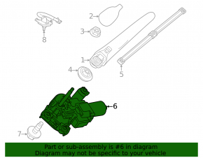 Rear wiper linkage with motor for Mercedes H247 GLA 20-26