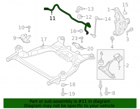 Lincoln MKZ 13-20 Front Stabilizer Bar 25mm