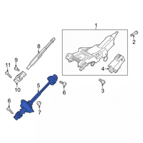 Ford Mustang mk6 15 steering cardan shaft - upper part