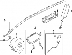 Airbag passenger in the dashboard Nissan Rogue Sport 17-20