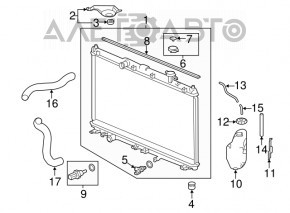 Cooling pipe lower Honda Accord 13-17 3.5
