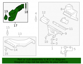 Air duct for the Kia Optima 16-20 manifold