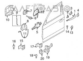 Door hinge upper front right BMW 3 G20 19-