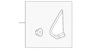 Molding end cap wing triangle front right Buick Encore 13-19