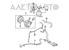 High-pressure power steering hose for Toyota Avalon 2005-2007
