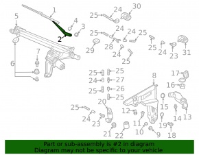 Left wiper arm Audi A6 C8 19-