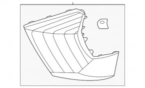 Right front bumper grille for BMW iX 21-25