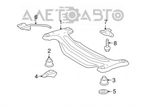 Muffler bracket central Lexus RX330 RX350 RX400H 04-09 FWD