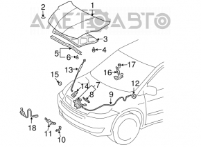 Toyota Sienna 2010 hood lock with sensor