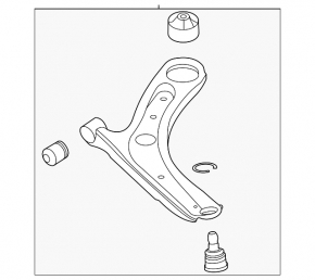 Lower control arm, front right, Kia Soul 20-25