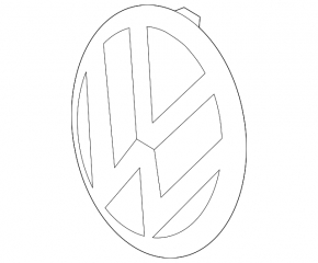 VW Tiguan 12-17 radiator grille emblem