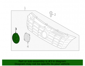 VW Tiguan 12-17 radiator grille emblem